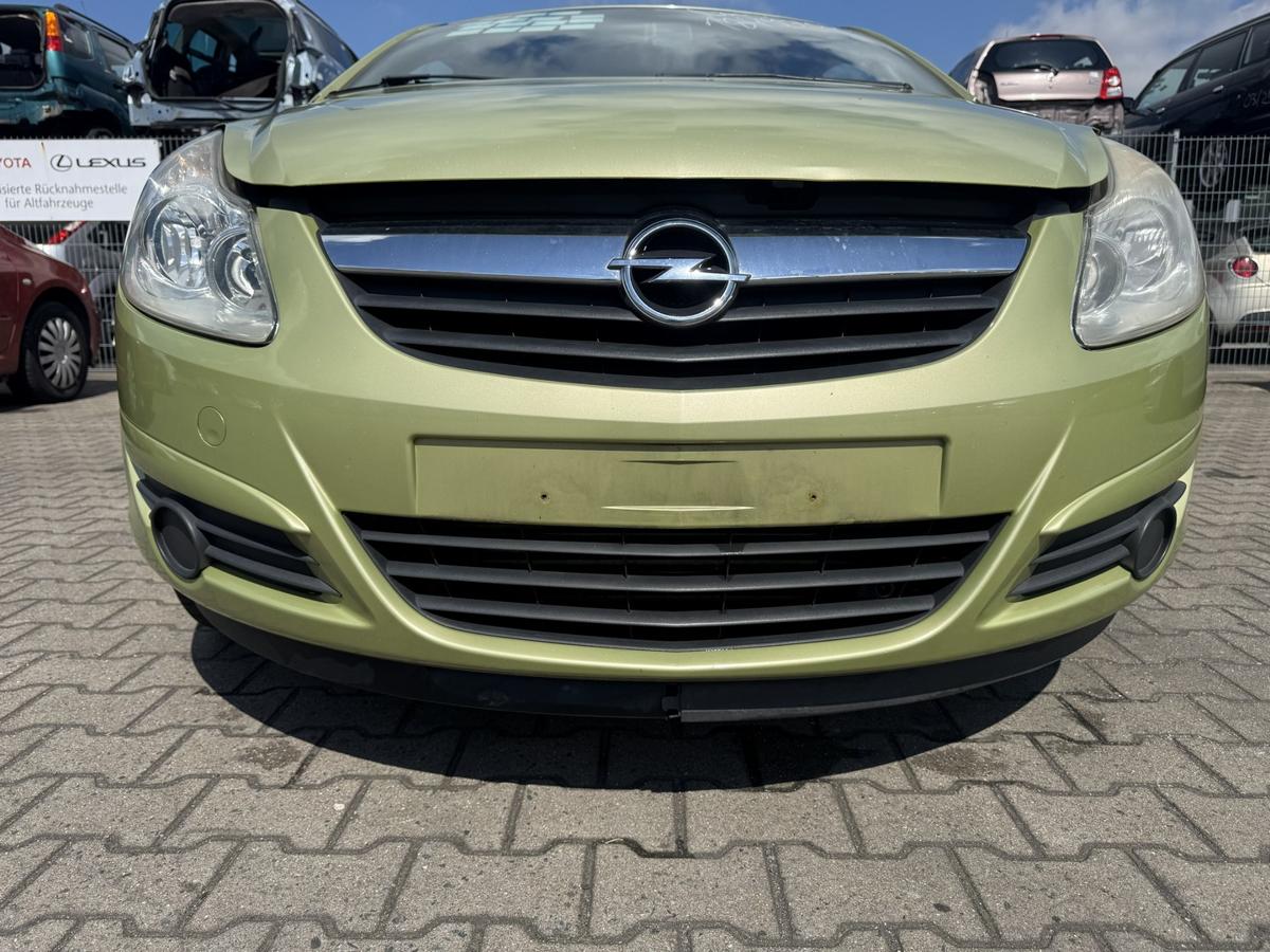 Opel Corsa D original Stossf&auml;nger Sto&szlig;stange vorne Z30E Green Tea Metallic Bj.2006
